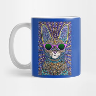 Cosmos Cat Wearing Sunglasses- Fission!!! Mug